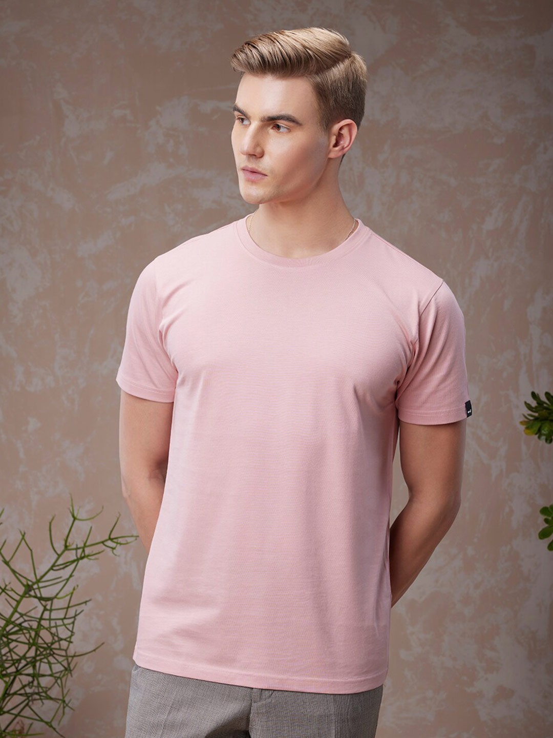 

Bewakoof American Pima T-shirt, Pink