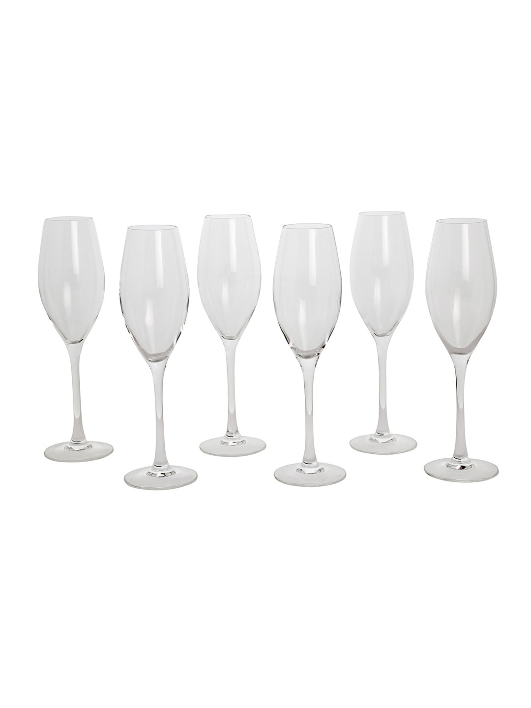

Cristal D Arques Wine Emotions 6 Pcs Transparent Glass Flute Stem Glasses - 240 ML Each