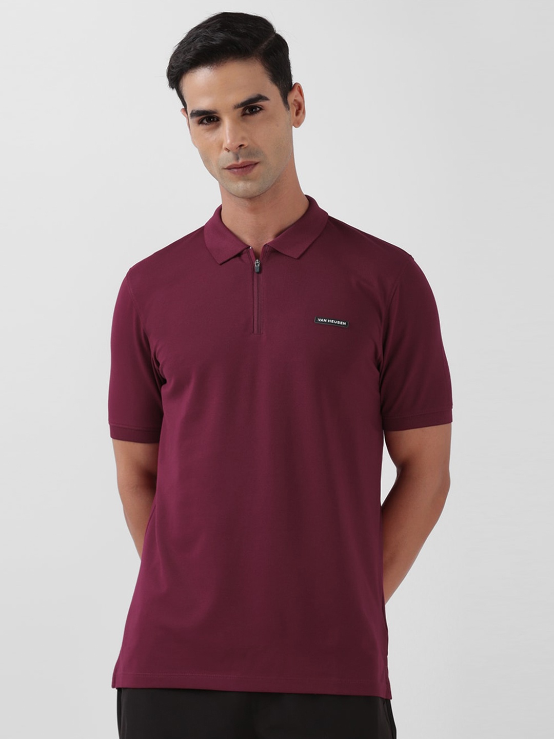 

Van Heusen Flex Polo Collar Casual T-Shirt, Purple