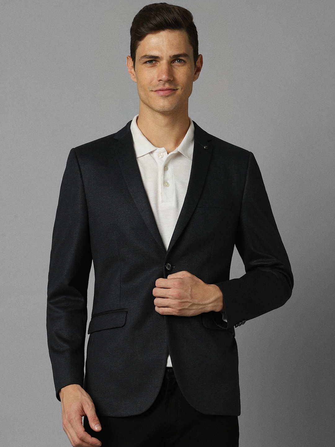 

Allen Solly Slim-Fit Single Breasted Formal Blazer, Black
