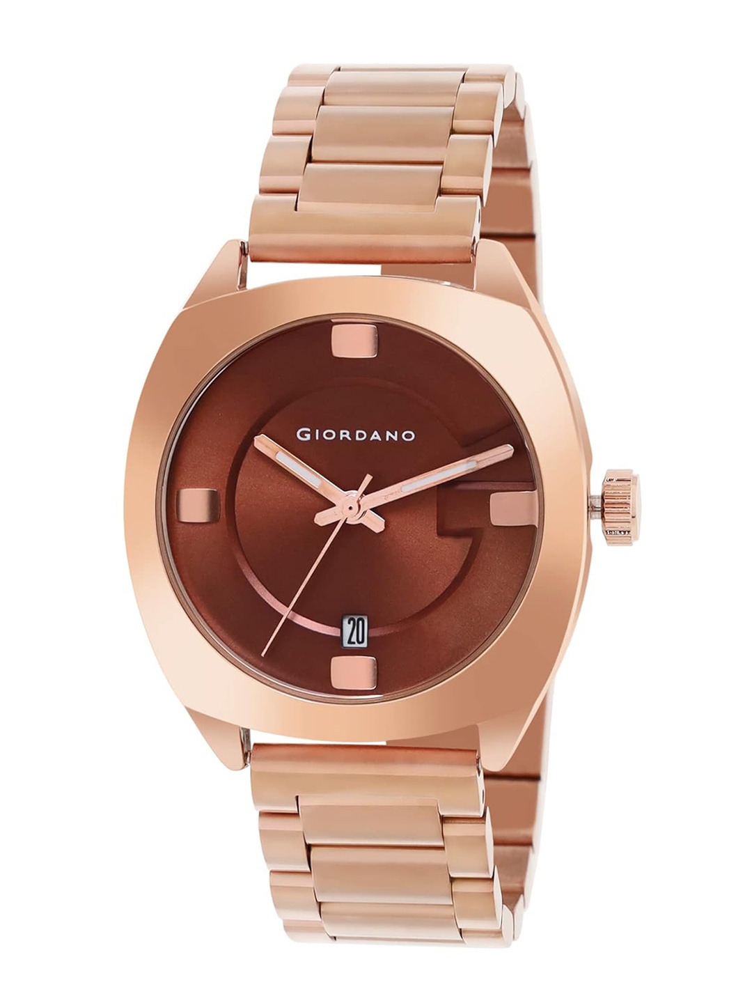 

GIORDANO Women Metal Straps Analogue Watch GZ-60017-22, Rose gold