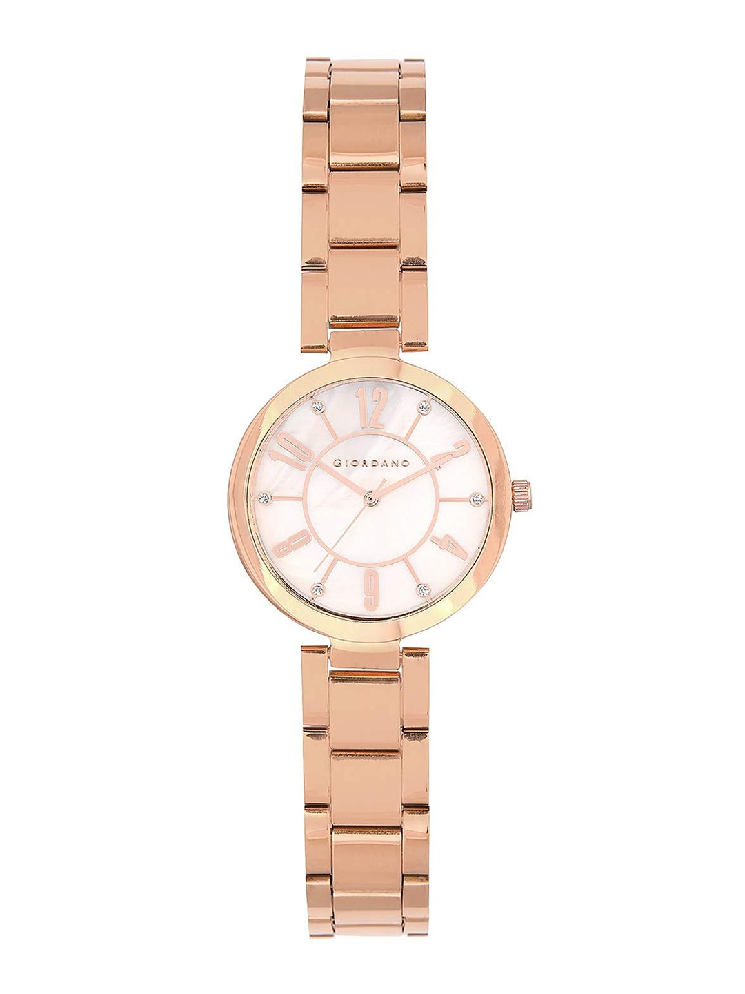 

GIORDANO Women Embellished Dial & Bracelet Style Straps Analogue Watch GD-4011-11, White