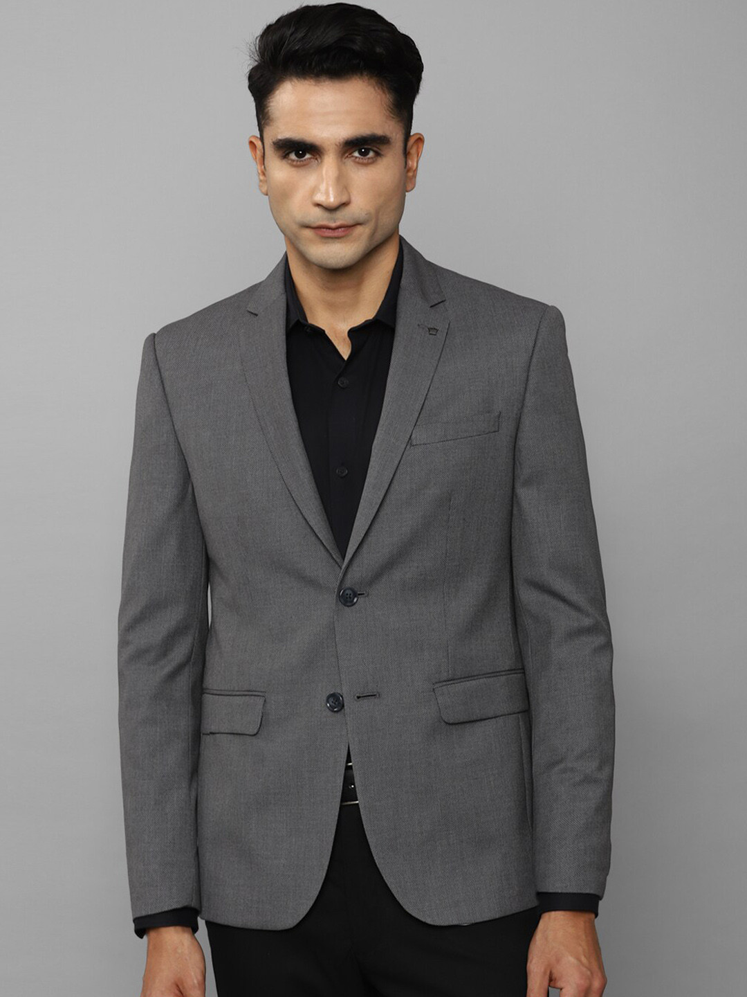 

Louis Philippe Slim-Fit Single Breasted Blazer, Grey