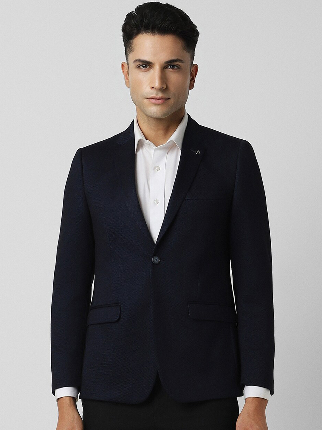 

Van Heusen Slim-Fit Single Breasted Formal Blazer, Navy blue