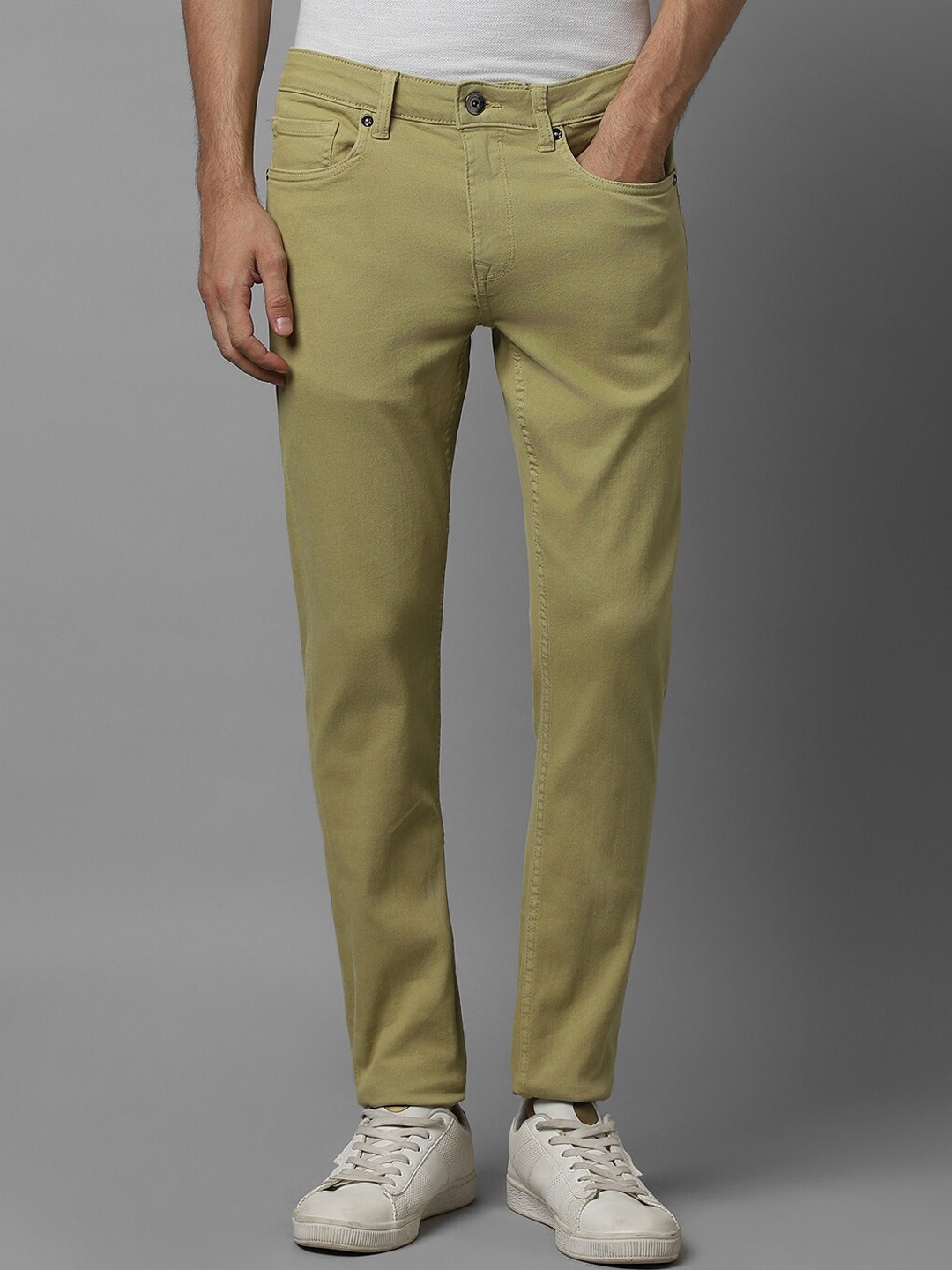 

Louis Philippe Jeans Men Clean Look Slim Fit Stretchable Jeans, Khaki