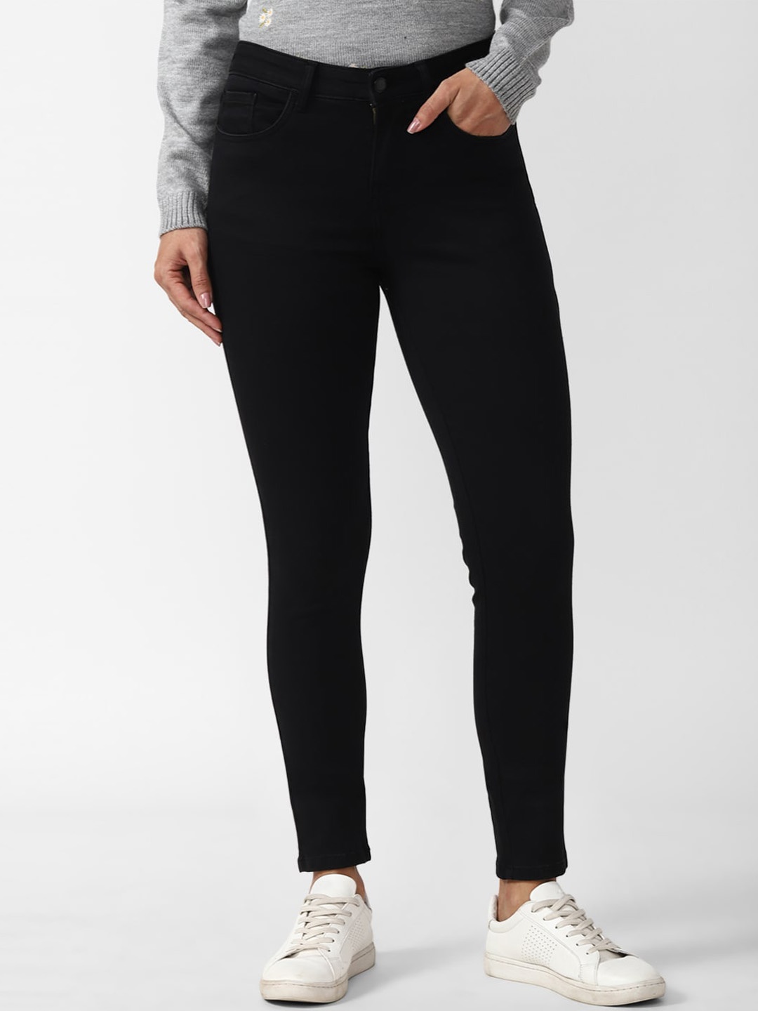 

Van Heusen Woman Mid-Rise Skinny Fit Jeans, Black