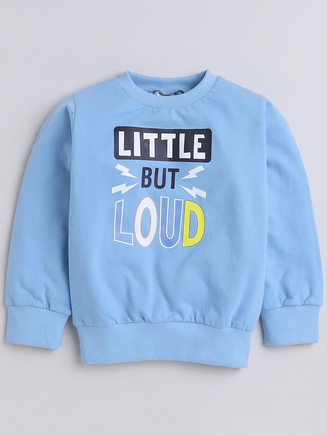 

AWW HUNNIE Unisex Kids Typography Printed Pullover Sweatshirt, Blue