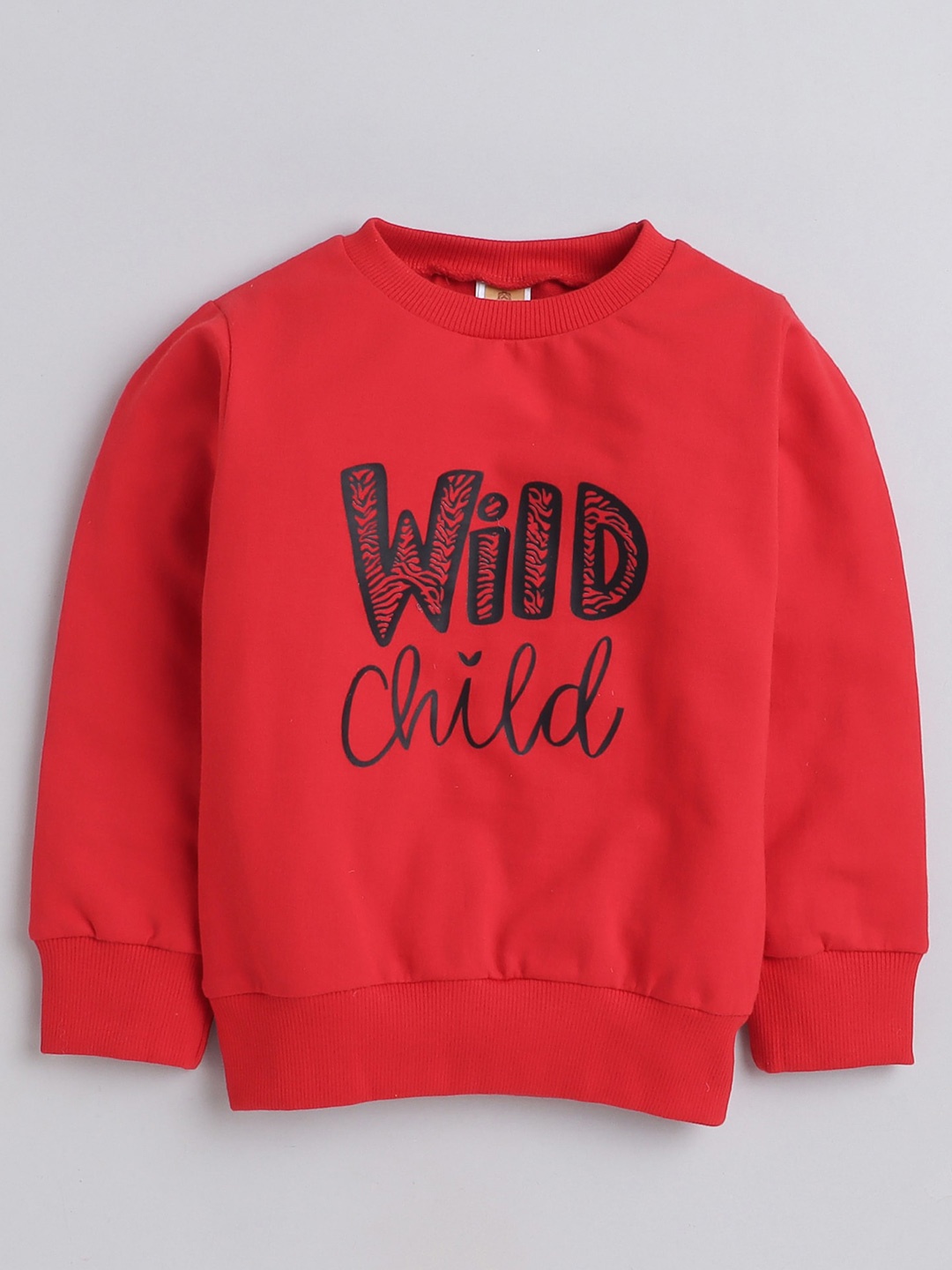 

AWW HUNNIE Unisex Kids Typography Printed Pullover Sweatshirt, Red