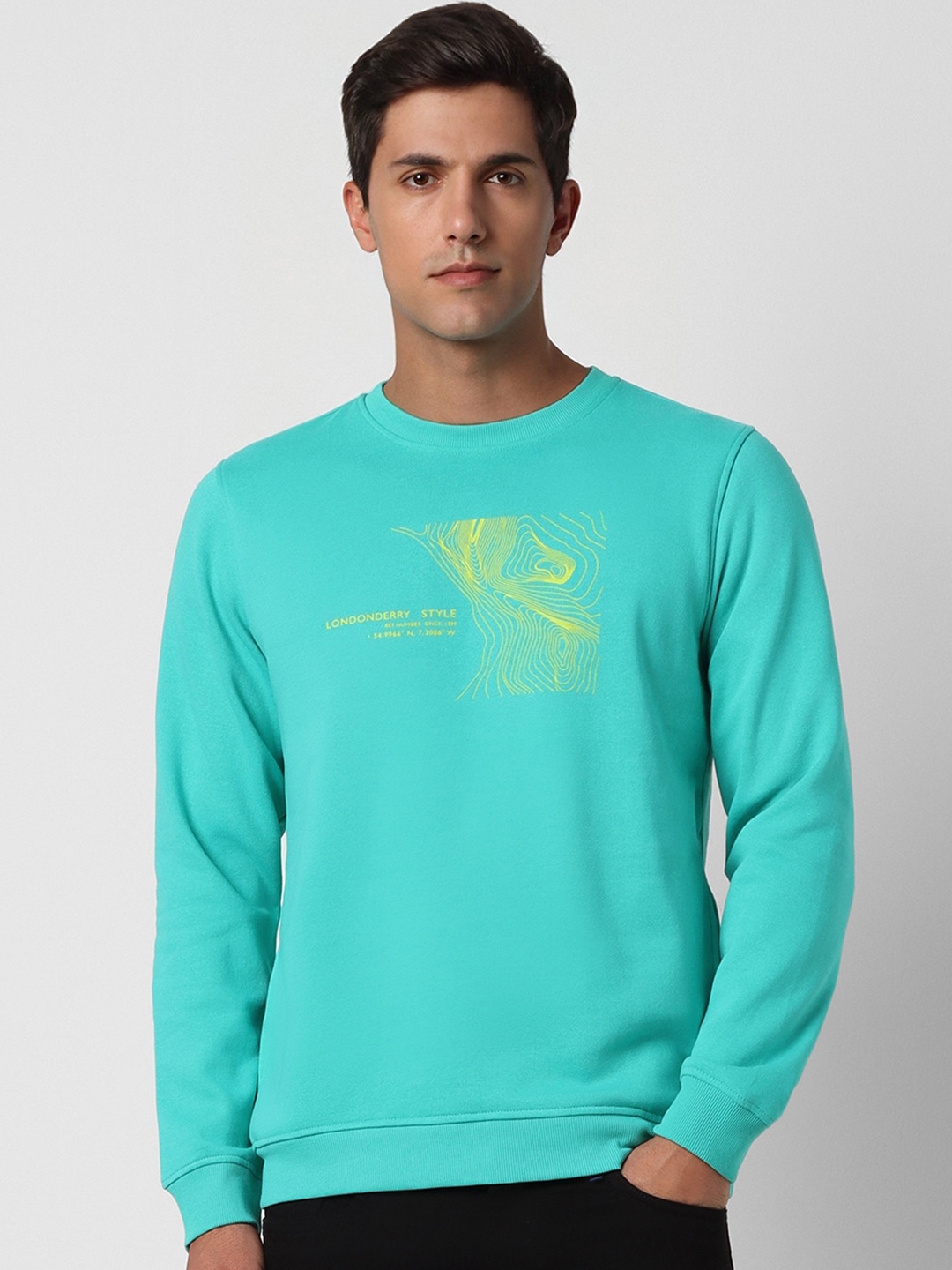 

Peter England Graphic Printed Sweatshirt, Blue