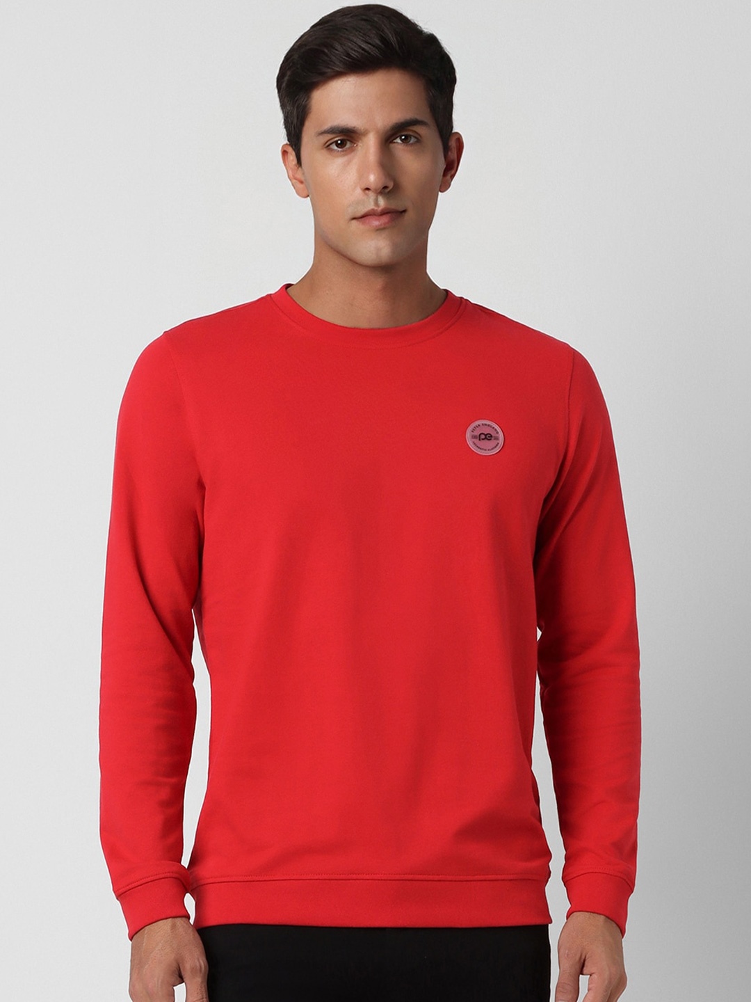

Peter England Round Neck Sweatshirt, Red