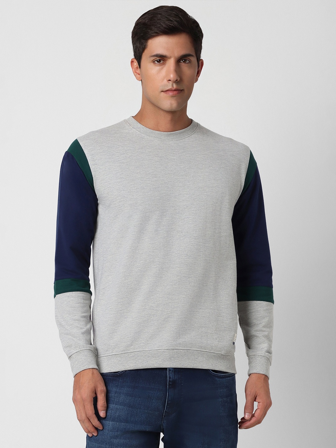 

Peter England Crew Neck Pullover Sweatshirt, Grey