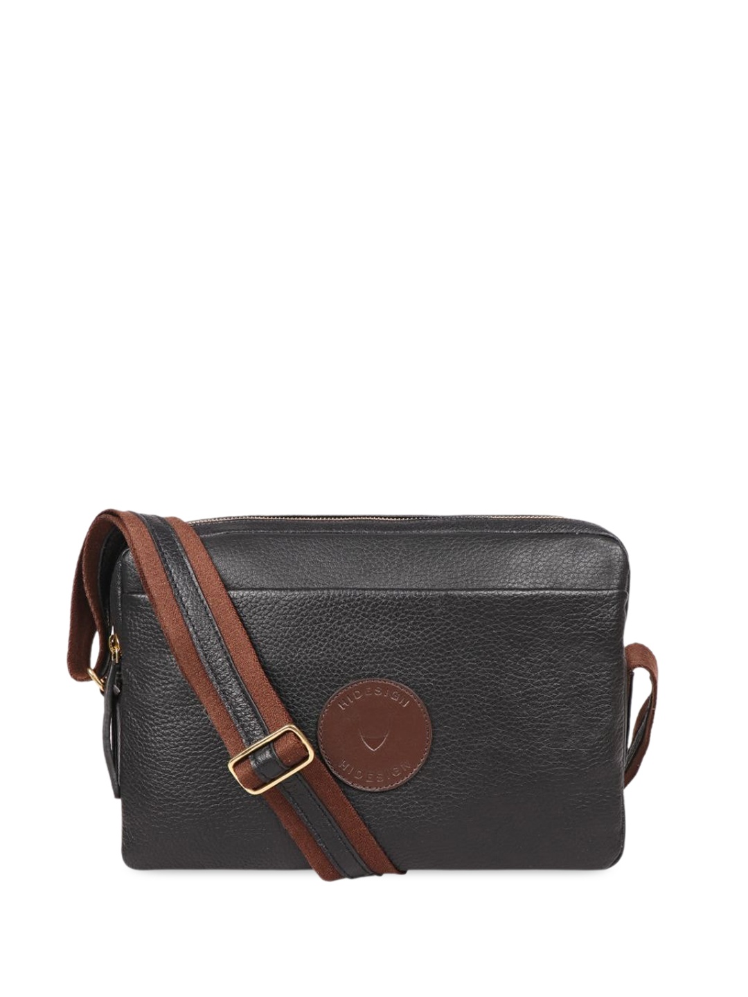 

Hidesign Leather Structured Sling Bag, Black