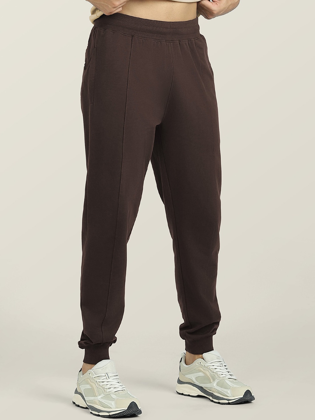 

XYXX Men Plus Size Mid Rise Antimicrobial Joggers, Brown
