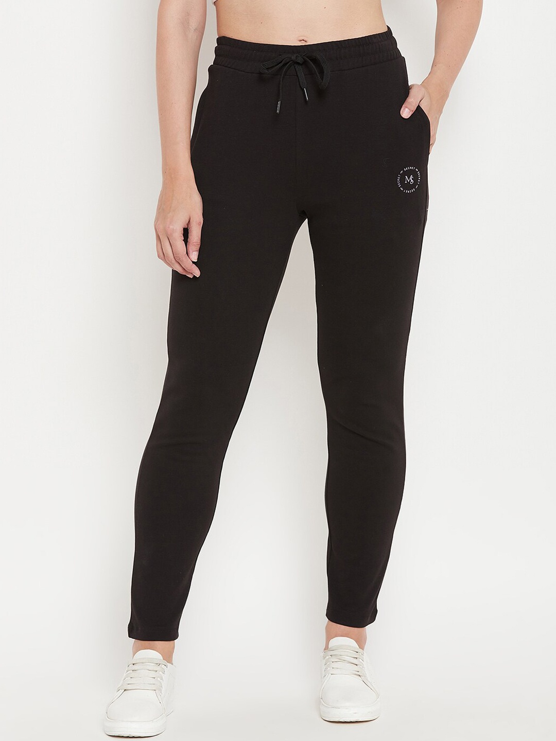 

MADAME M SECRET Women Pure Cotton Training Track Pants, Black