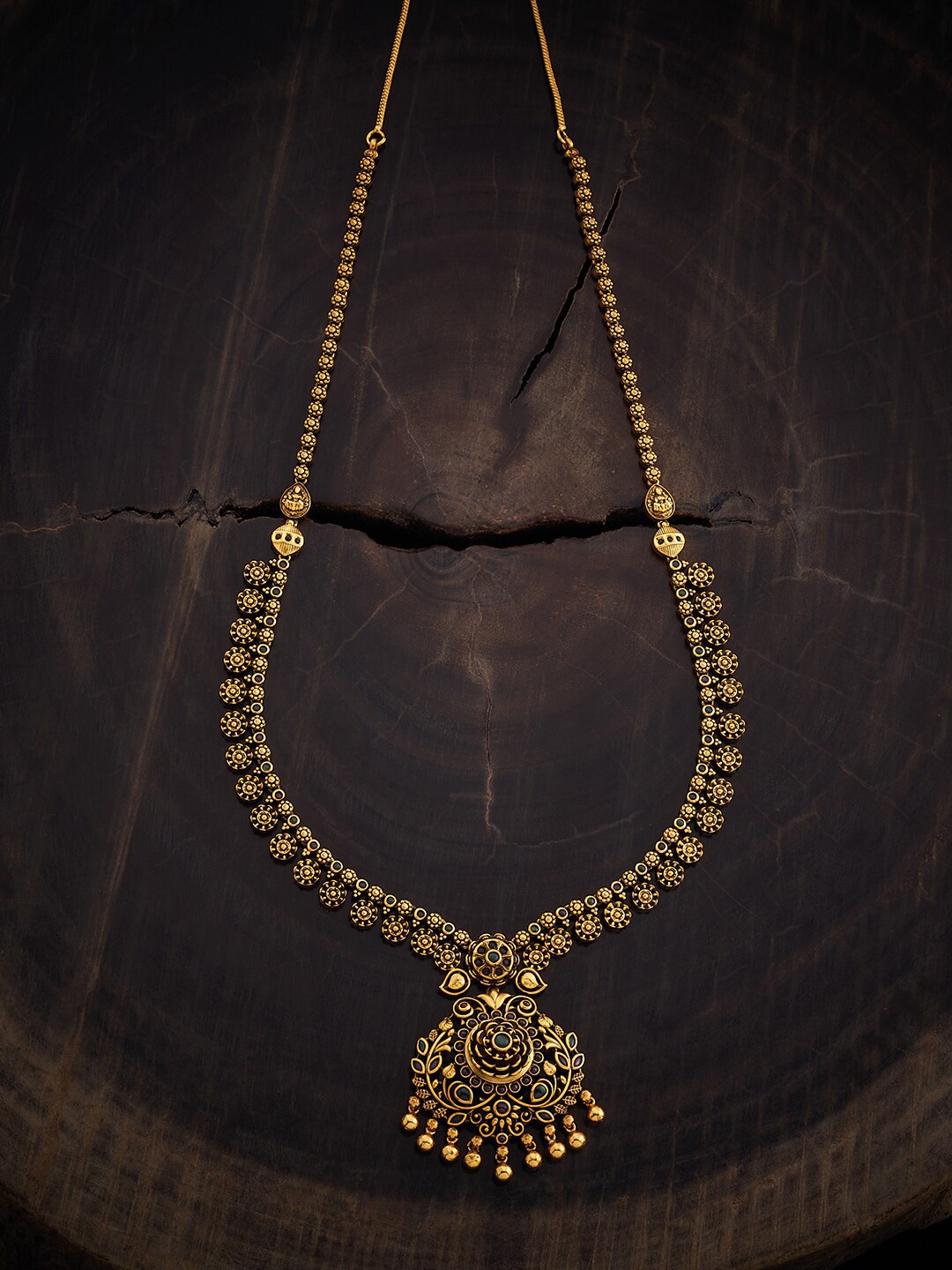 

Kushal's Fashion Jewellery Gold-Plated Antique Necklace