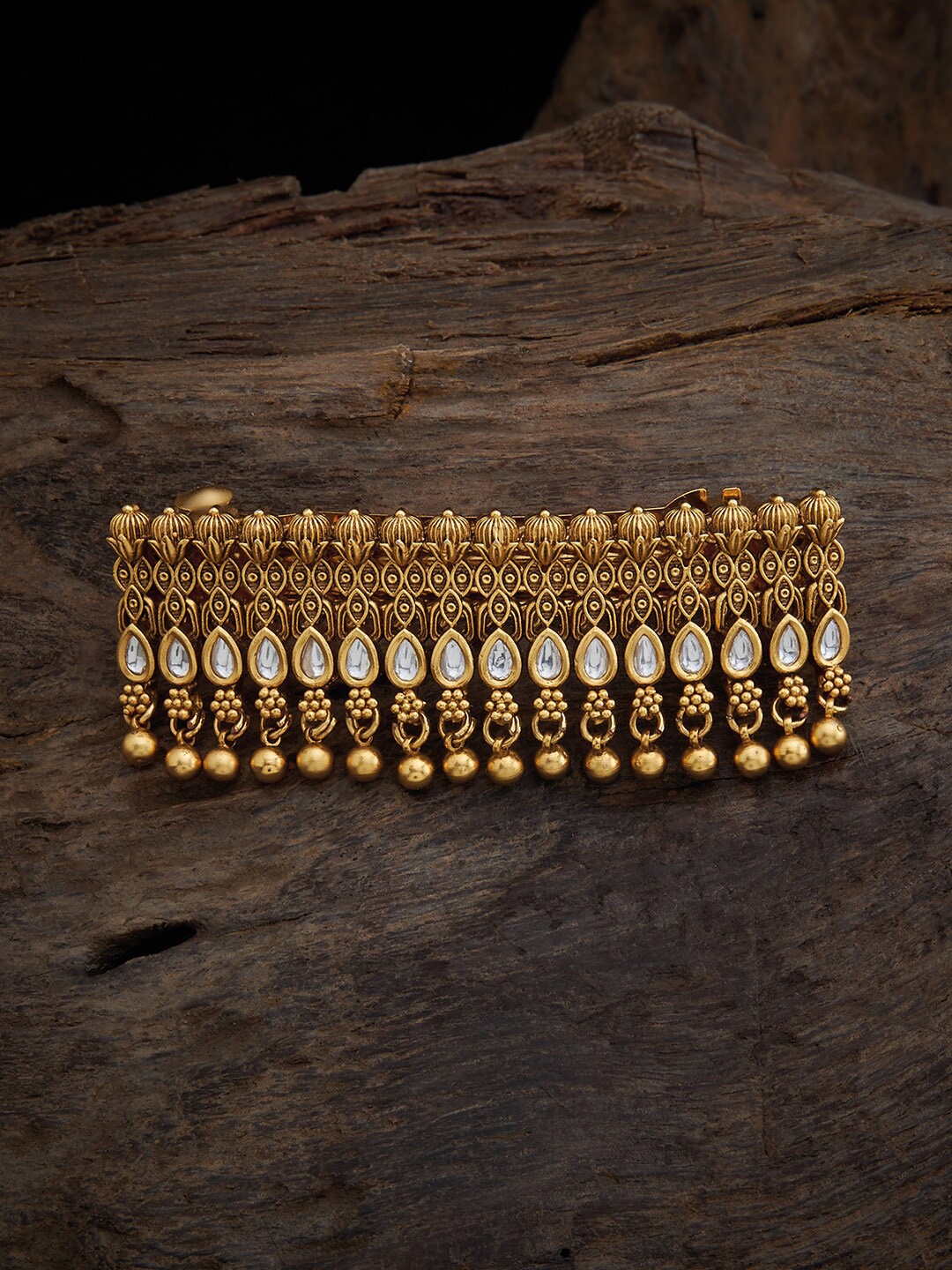 

Kushal's Fashion Jewellery Gold-Plated Embellished French Barrette