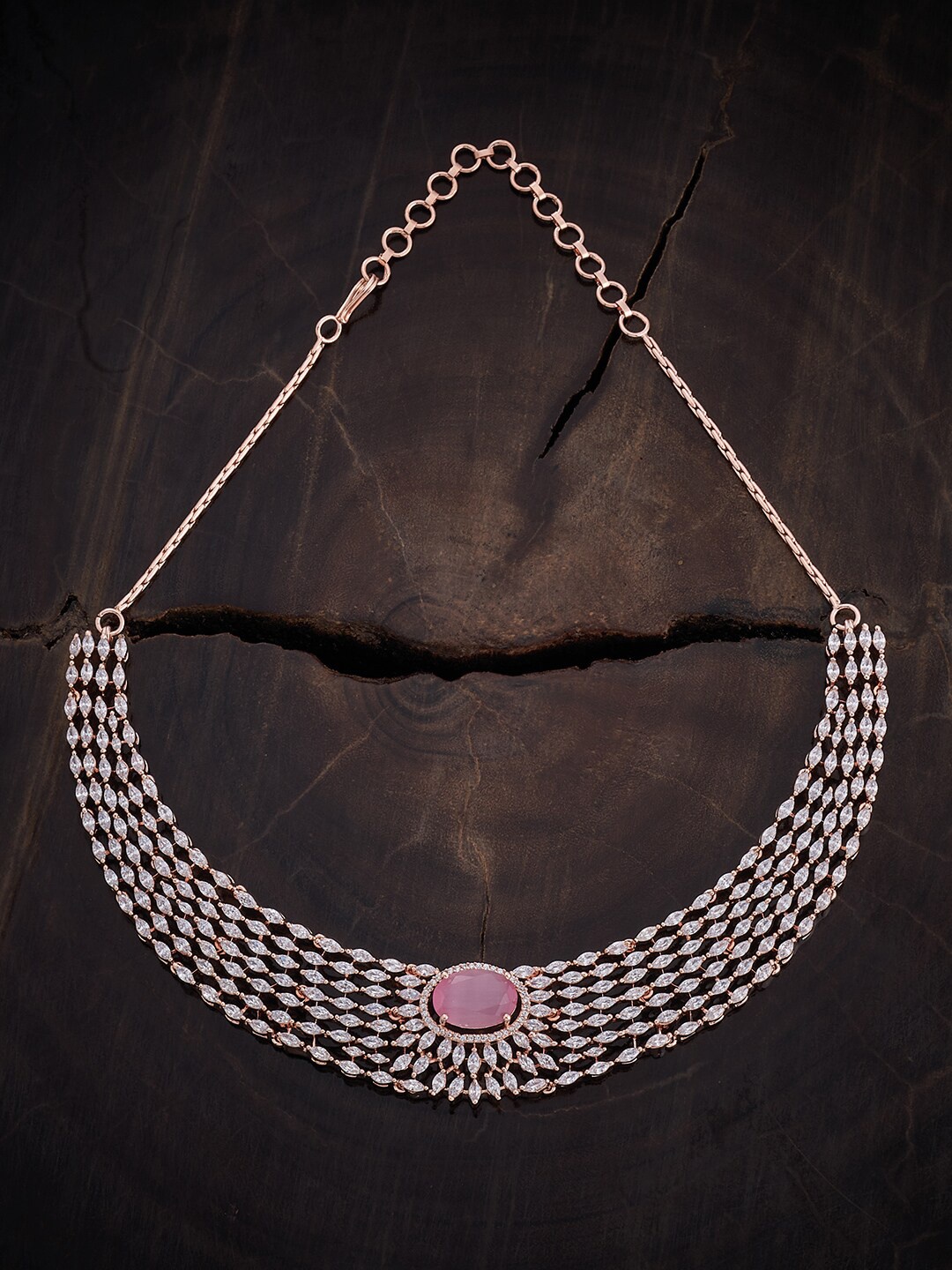 

Kushal's Fashion Jewellery Copper Rose Gold-Plated Necklace