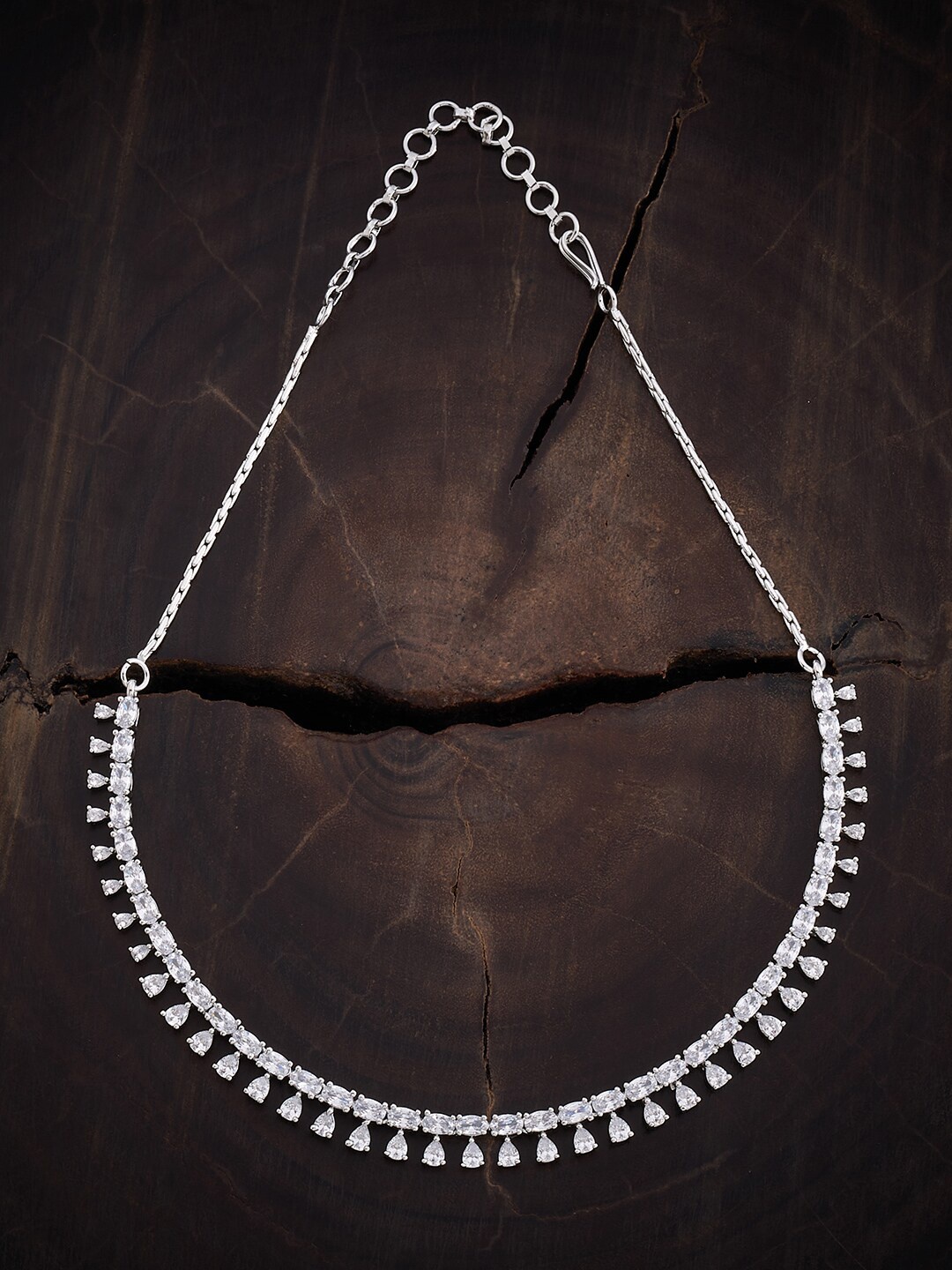 

Kushal's Fashion Jewellery Copper Rhodium-Plated Necklace, Silver
