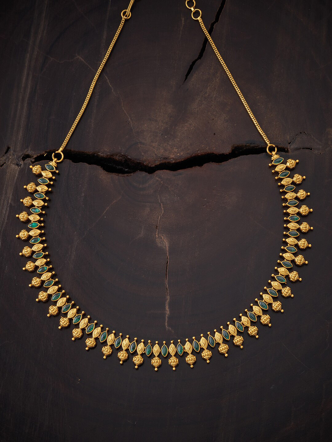 

Kushal's Fashion Jewellery Gold-Plated Antique Necklace