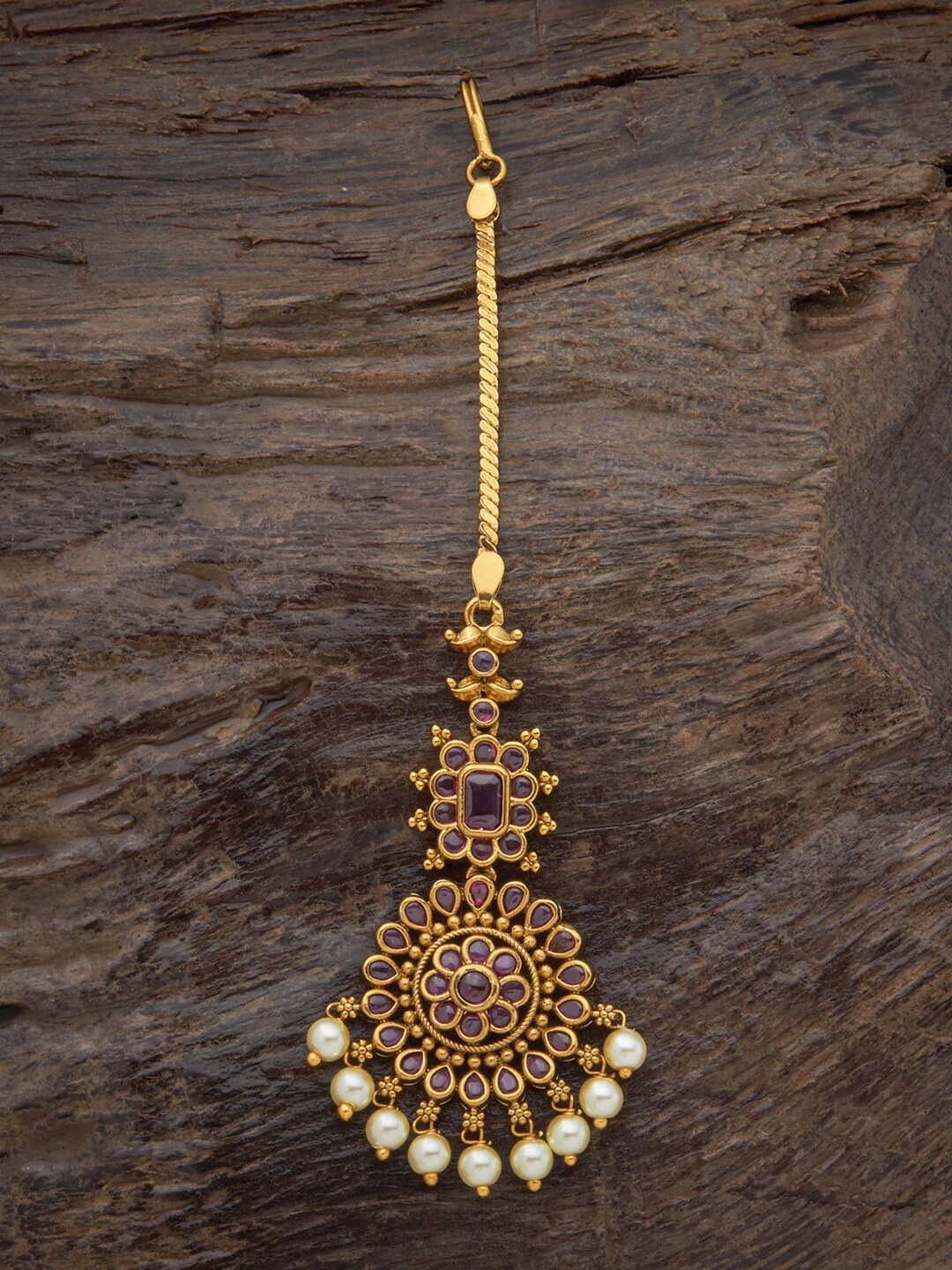 

Kushal's Fashion Jewellery Gold Plated Maang Tikka