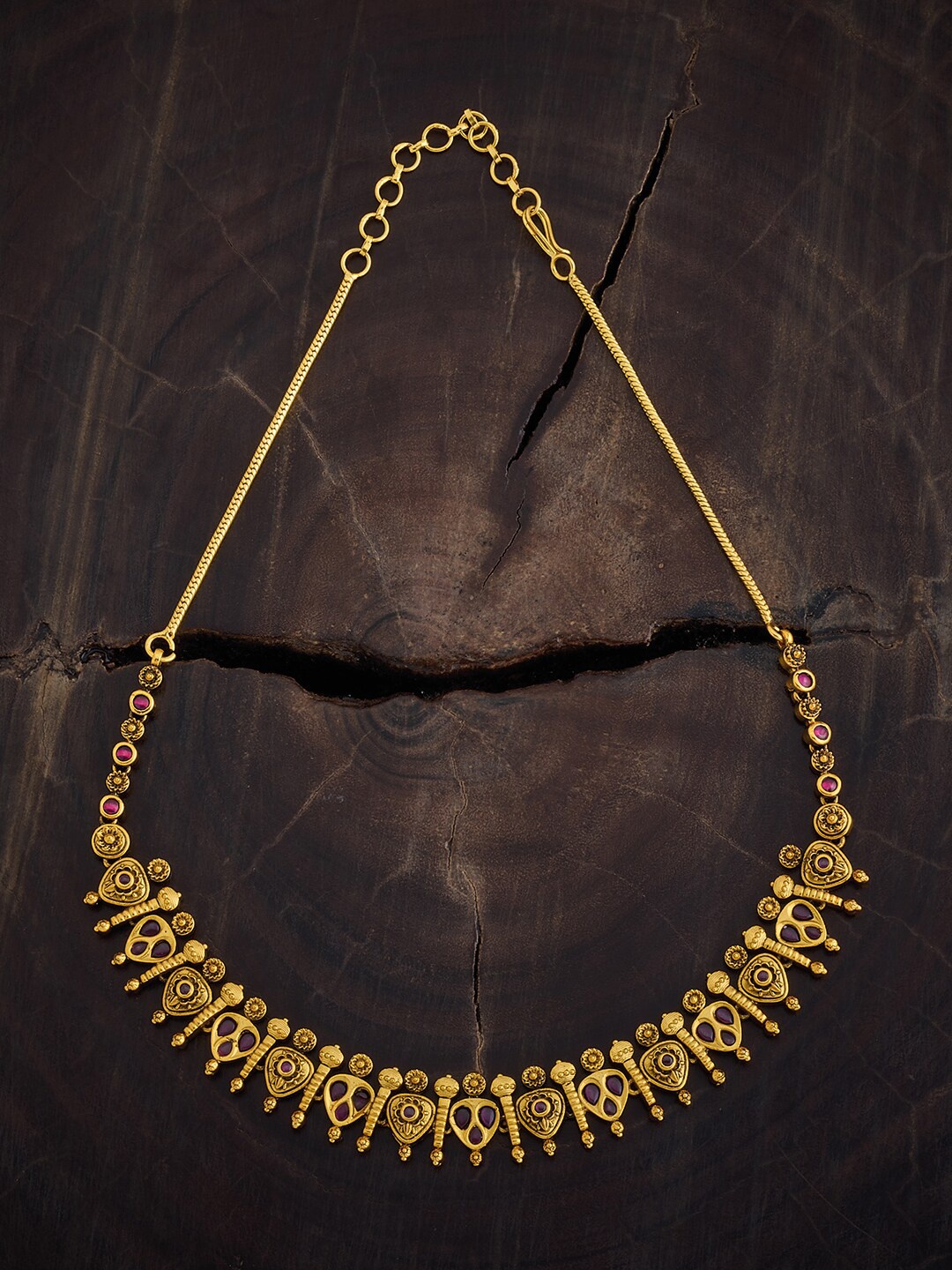 

Kushal's Fashion Jewellery Gold-Plated Necklace