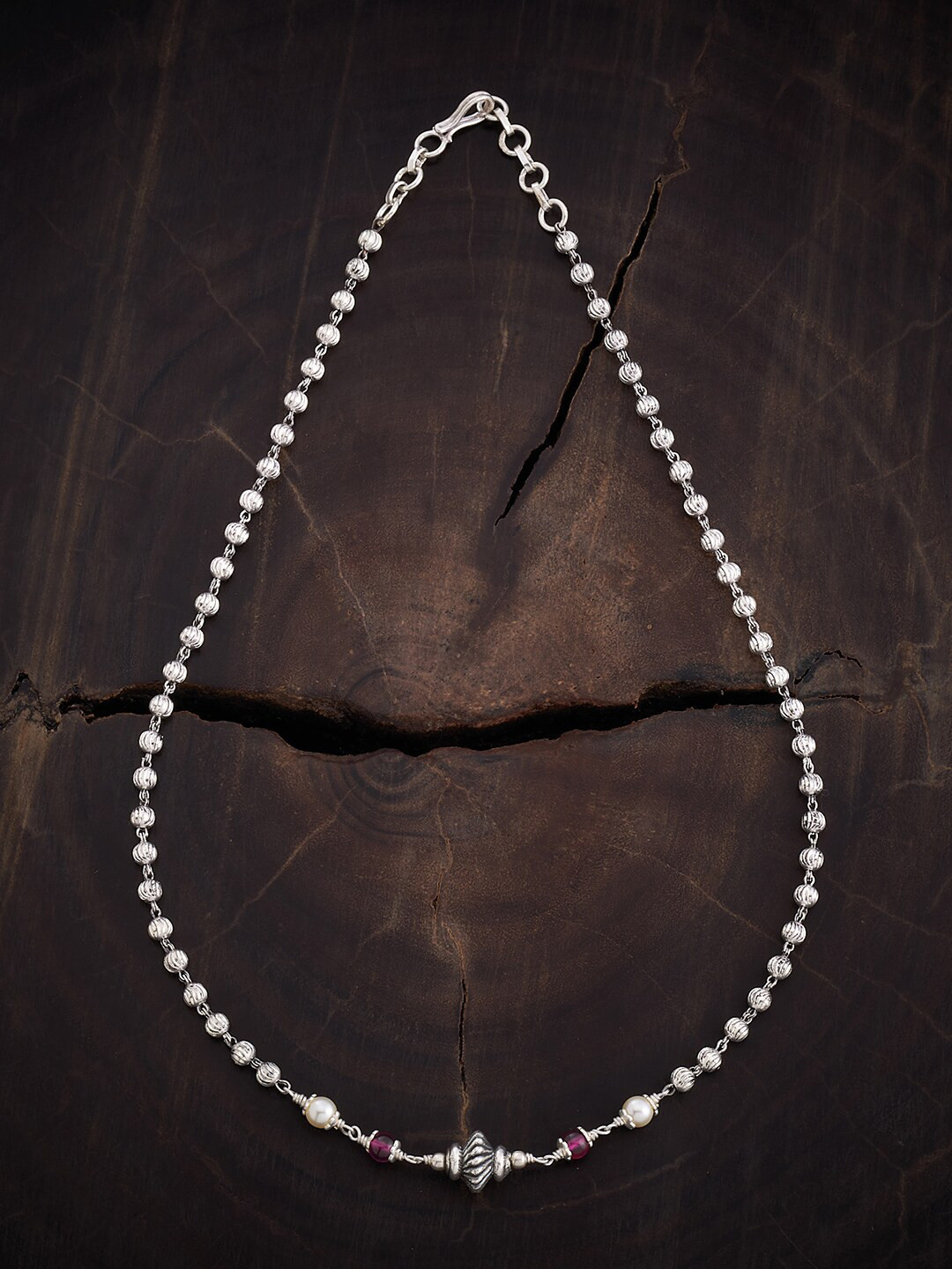 

Kushal's Fashion Jewellery Rhodium-Plated Necklace, Silver