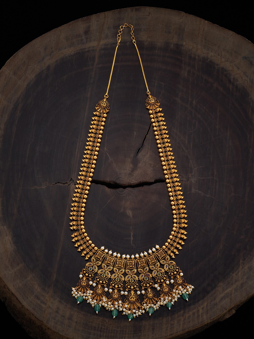 

Kushal's Fashion Jewellery Copper Gold-Plated Antique Necklace