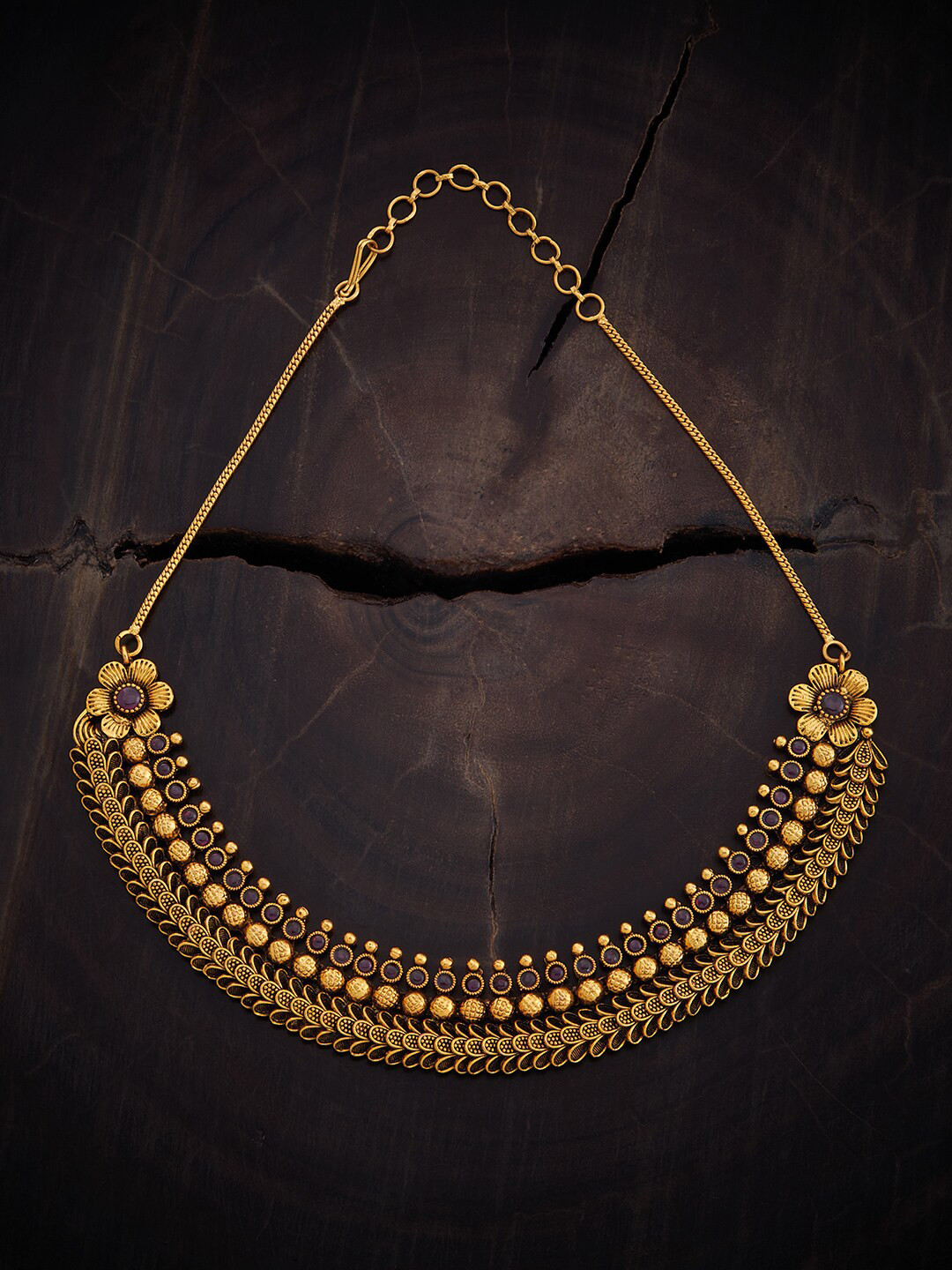

Kushal's Fashion Jewellery Copper Gold-Plated Antique Necklace