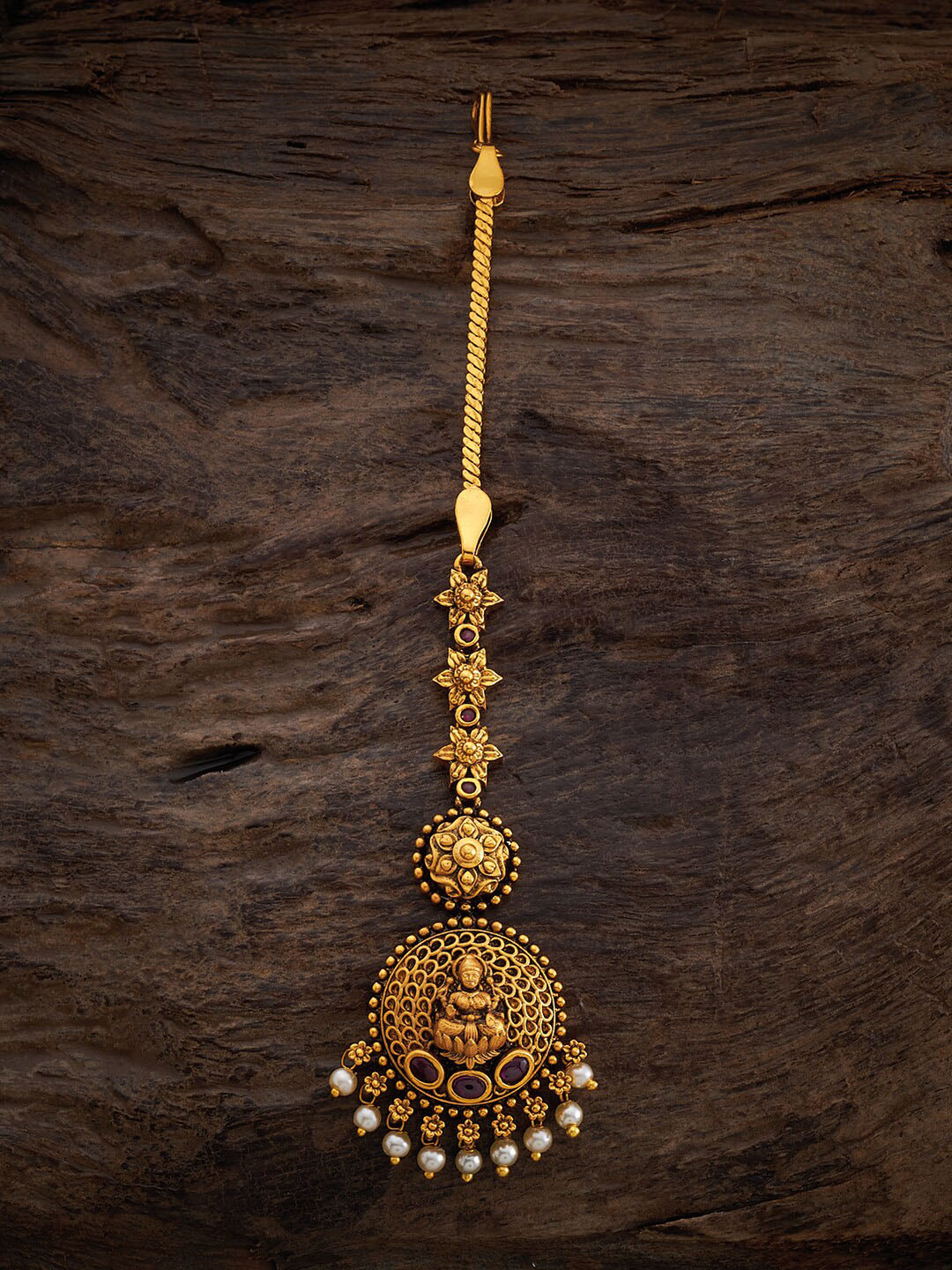 

Kushal's Fashion Jewellery Gold-Plated Maangtikka