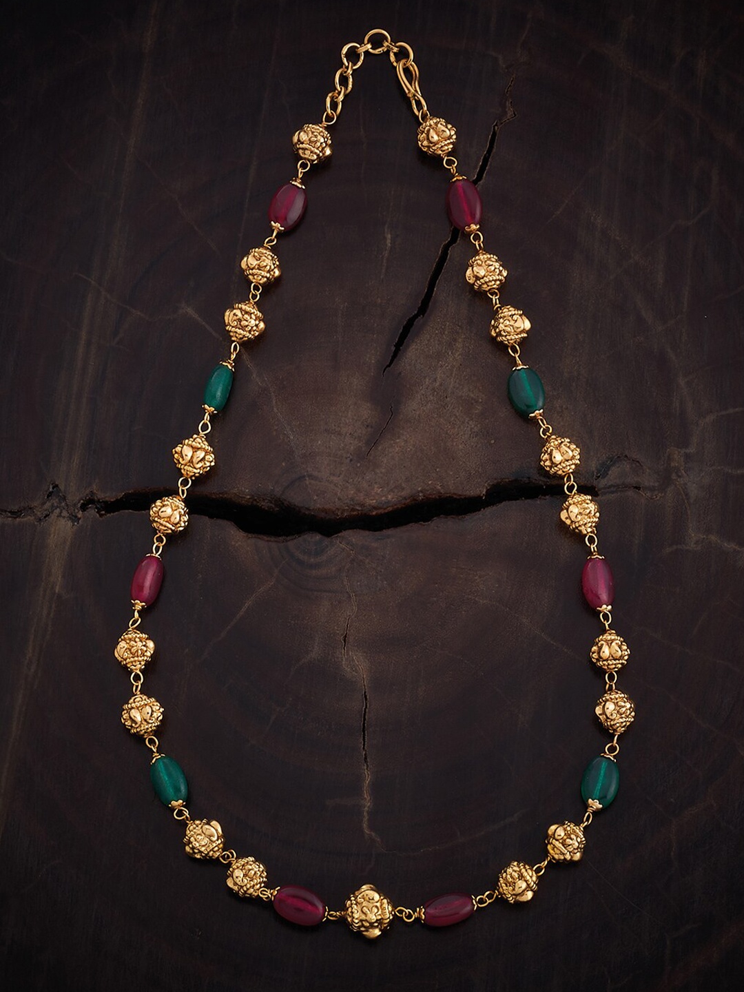 

Kushal's Fashion Jewellery Copper Artificial Beads-Beaded Chain, Red