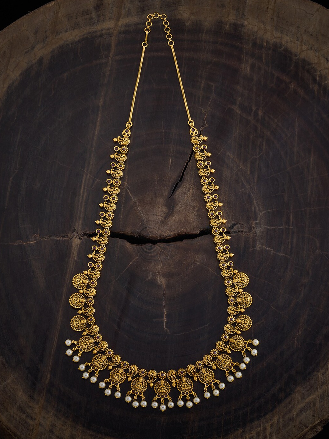 

Kushal's Fashion Jewellery Gold-Plated Beaded Antique Necklace
