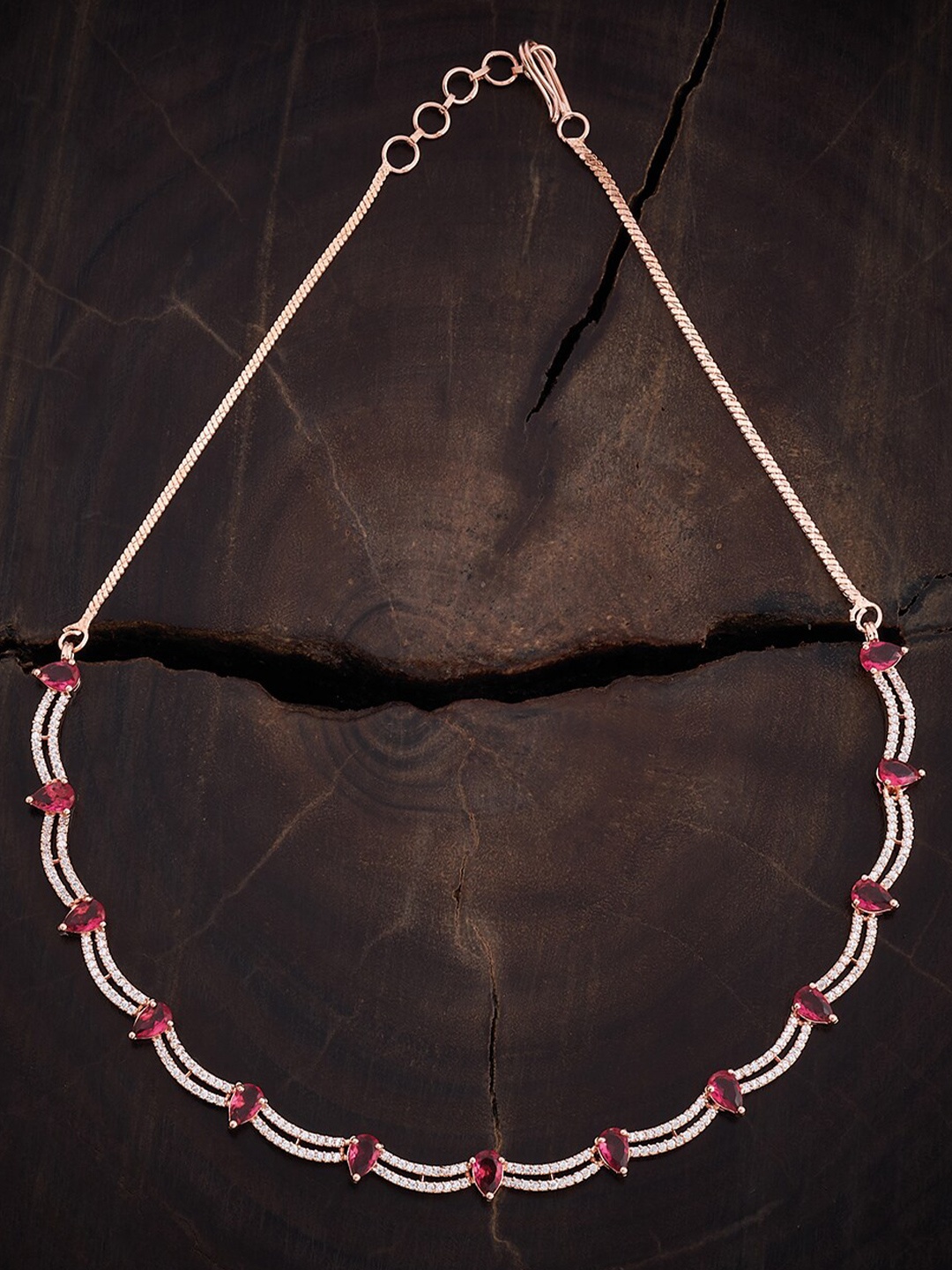 

Kushal's Fashion Jewellery Rose Gold-Plated Necklace