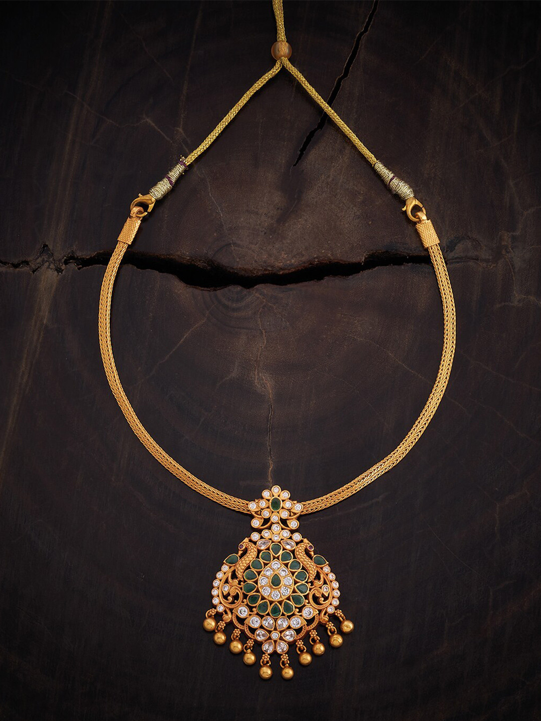

Kushal's Fashion Jewellery Gold-Plated Temple Necklace