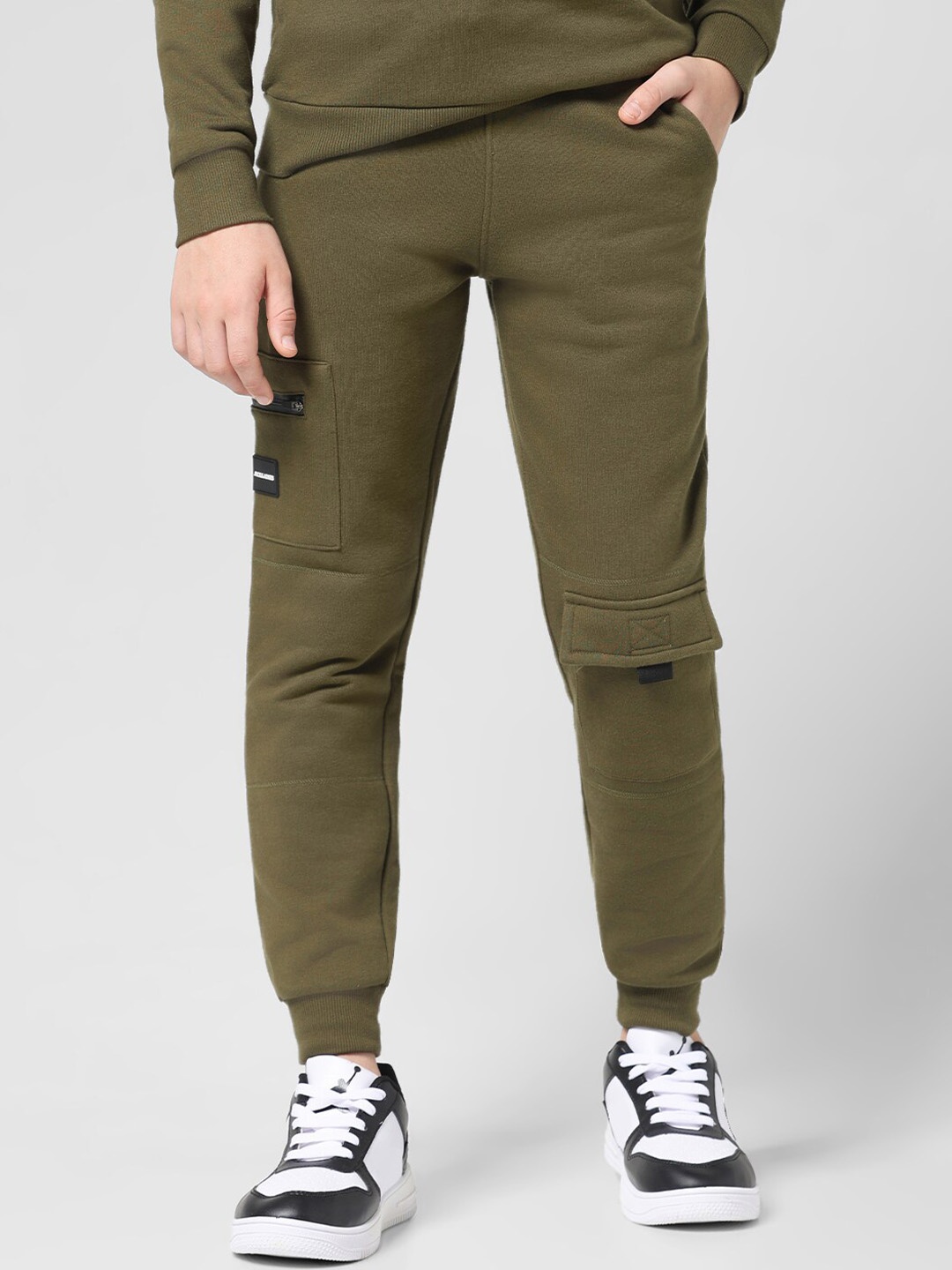 

Jack & Jones Junior Boys Mid-Rise Joggers, Green