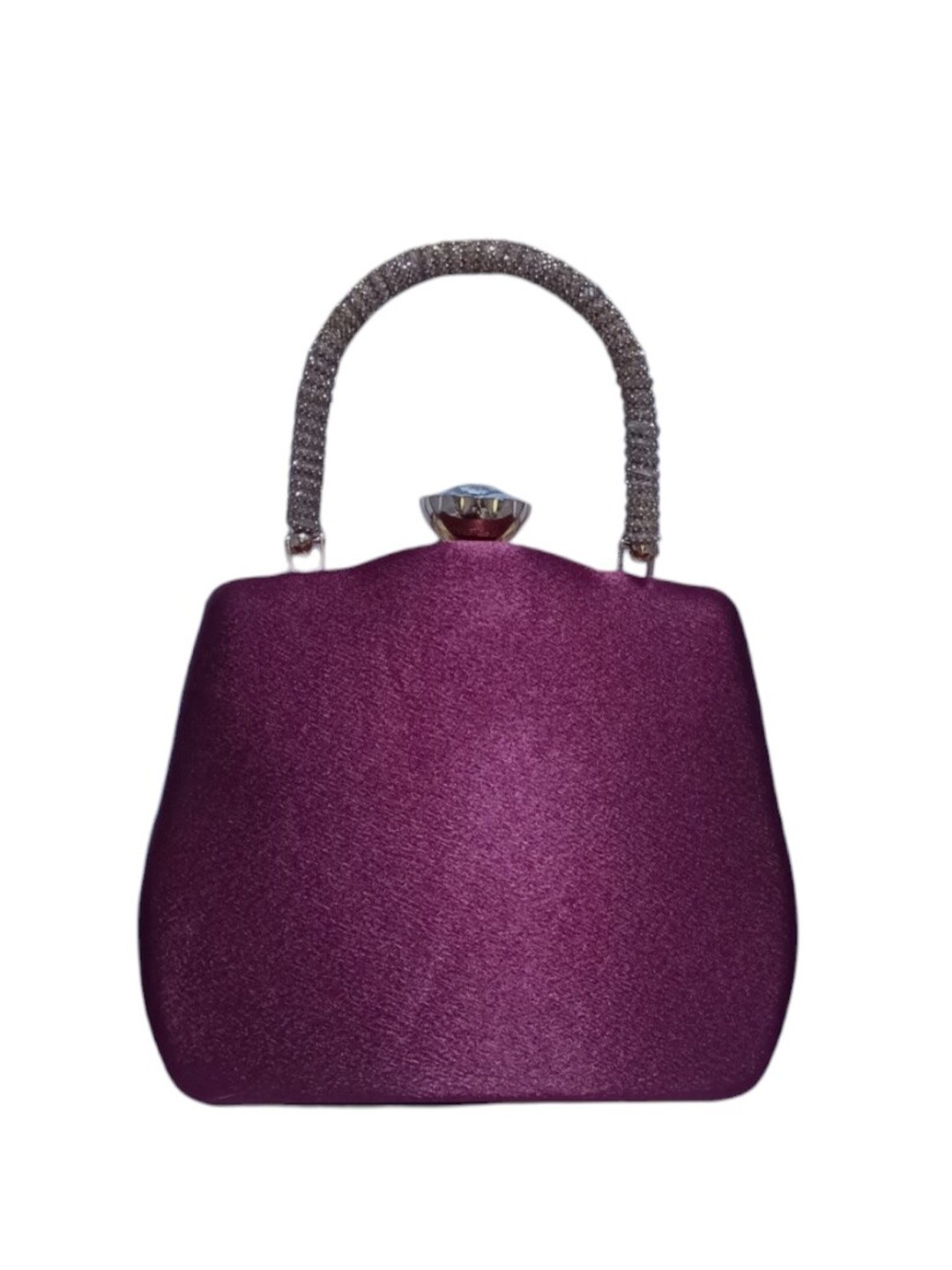 

Vdesi Box Clutch With Handle, Maroon