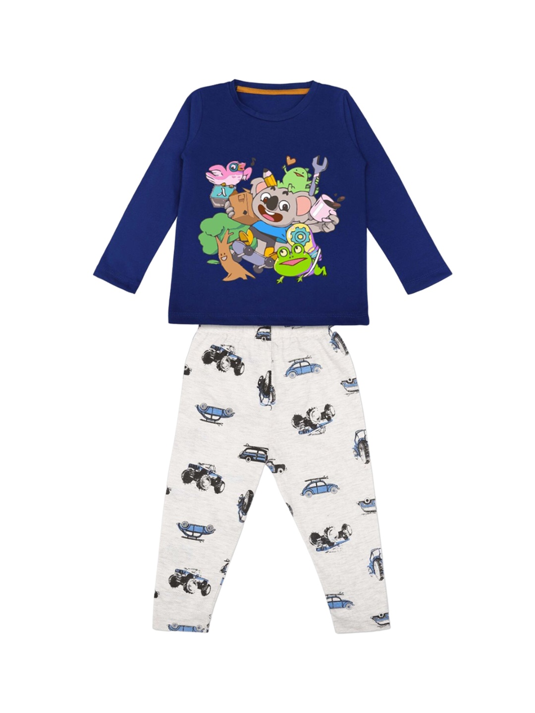 

HERE&NOW Boys Graphic Printed T-shirt & Pyjamas, Blue