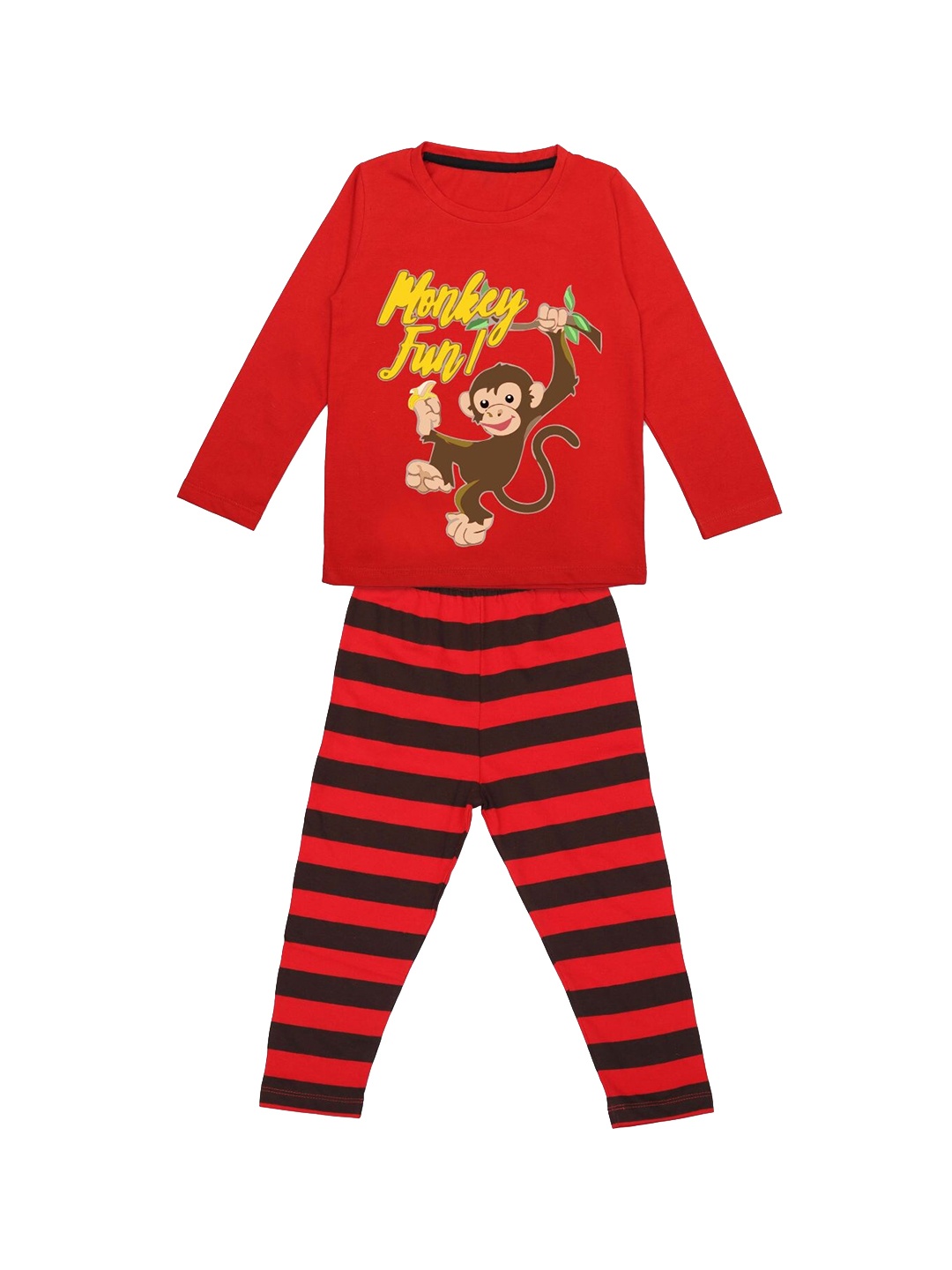 

HERE&NOW Boys Graphic Printed T-shirt & Pyjamas, Red