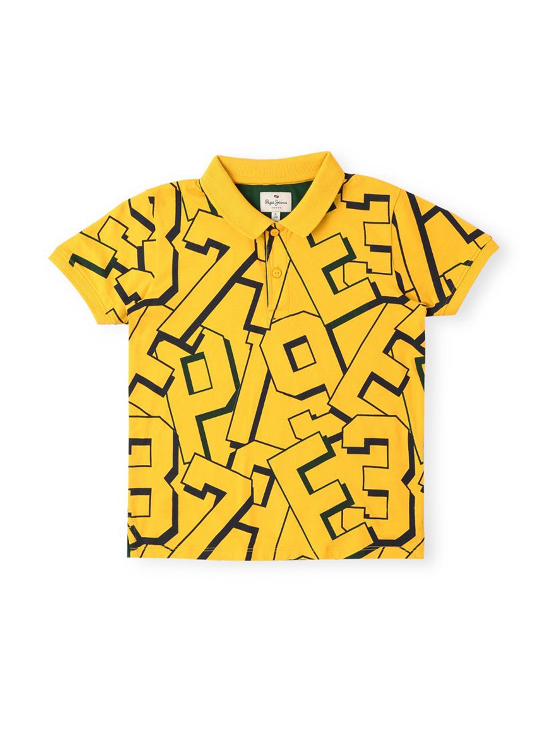 

Pepe Jeans Boys Typography Printed Pure Cotton T-shirt, Yellow