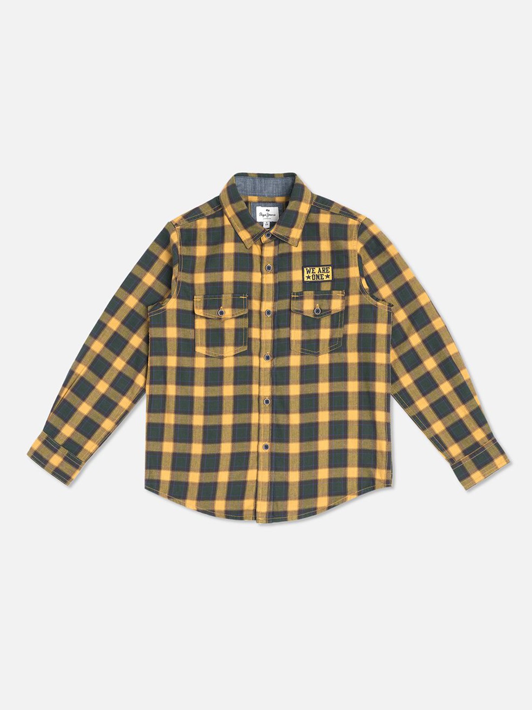 

Pepe Jeans Boys Checked Casual Pure Cotton Shirt, Green