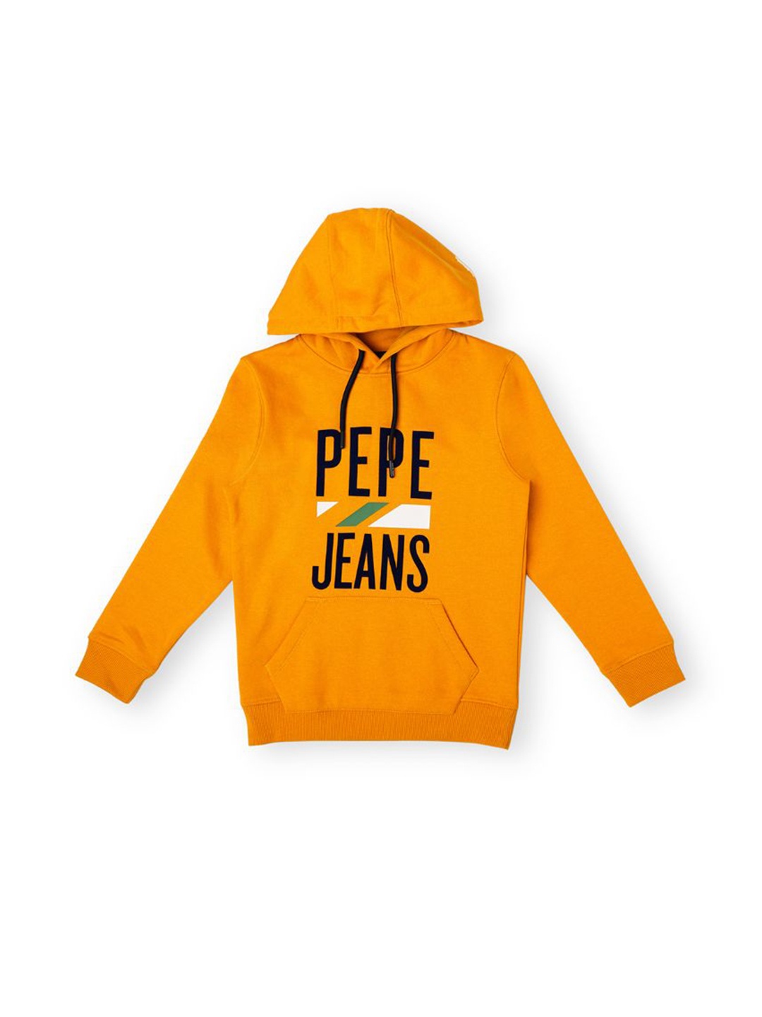 

Pepe Jeans Boys Typography Printed Hooded Pullover, Yellow