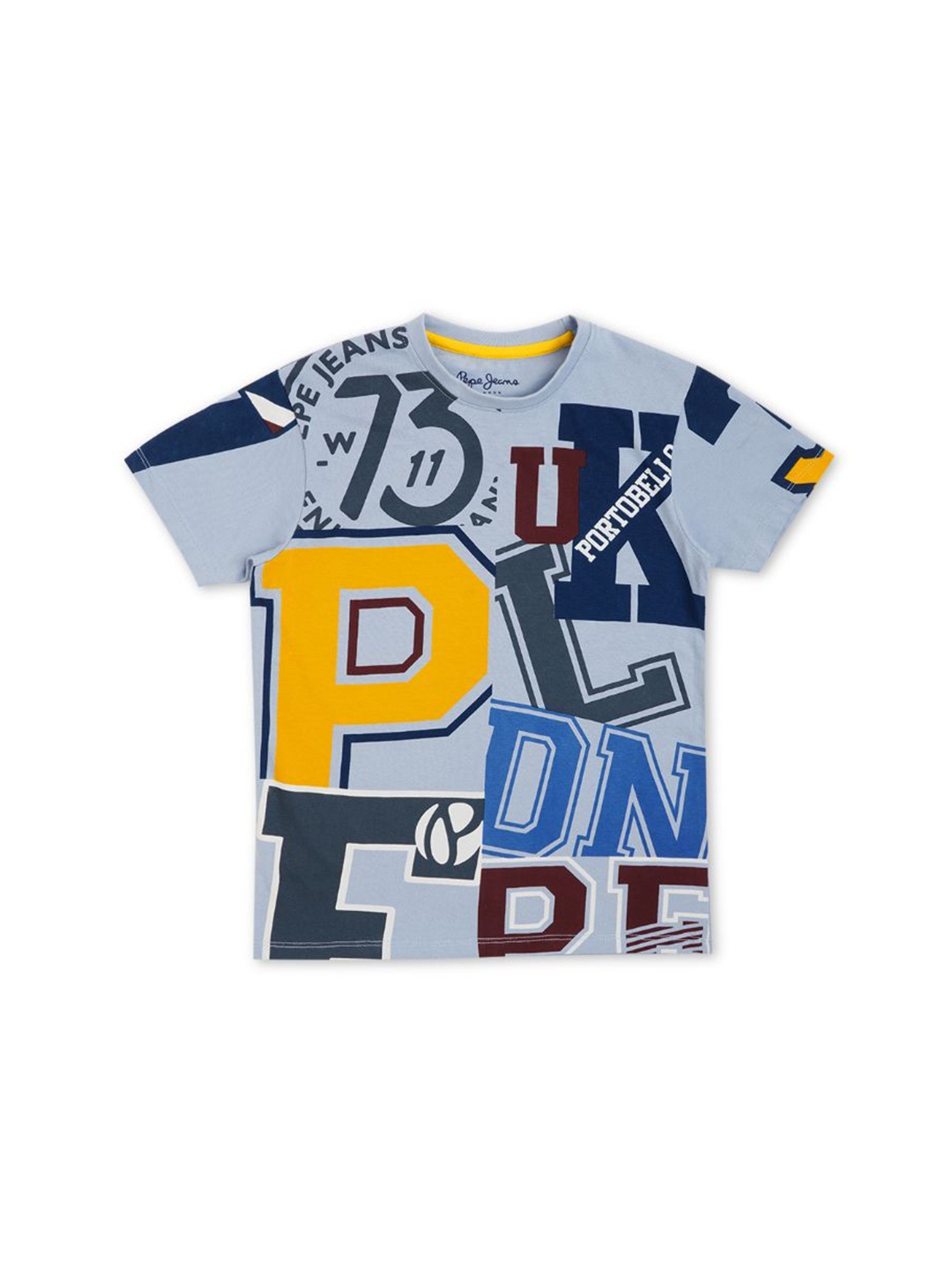 

Pepe Jeans Boys Typography Printed Pure Cotton T-Shirt, Blue