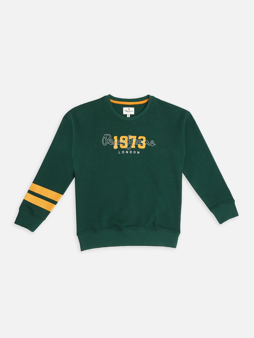 

Pepe Jeans Boys Printed Round Neck Pullover, Green