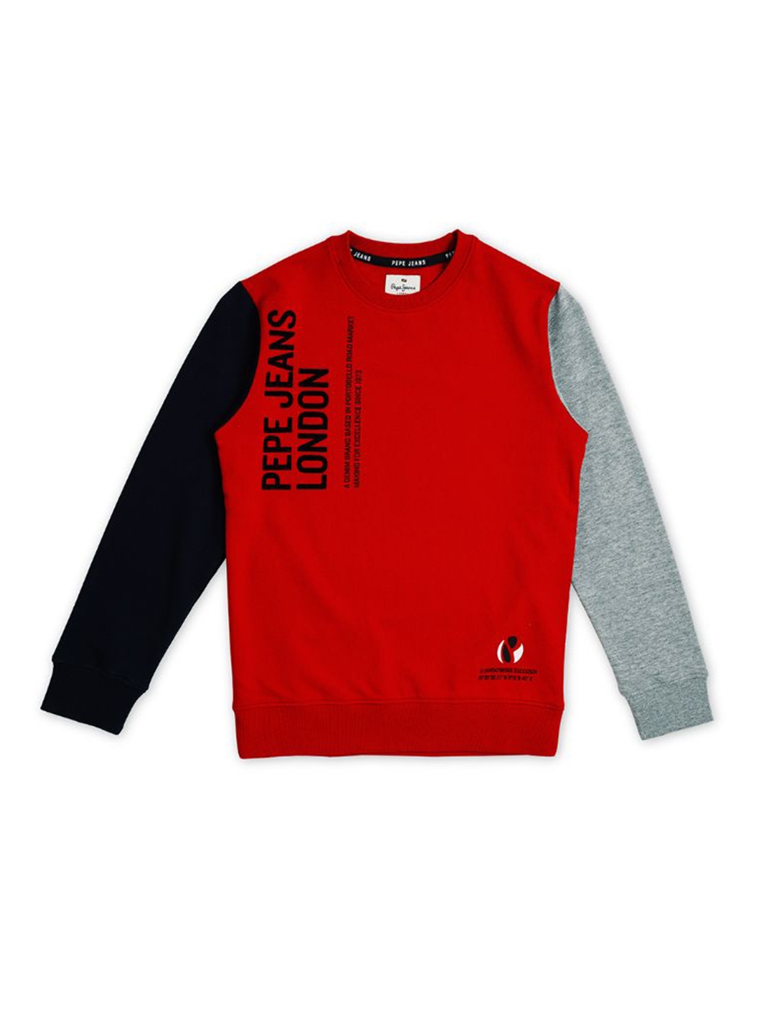 

Pepe Jeans Boys Printed Round Neck Pure Cotton Pullover, Red