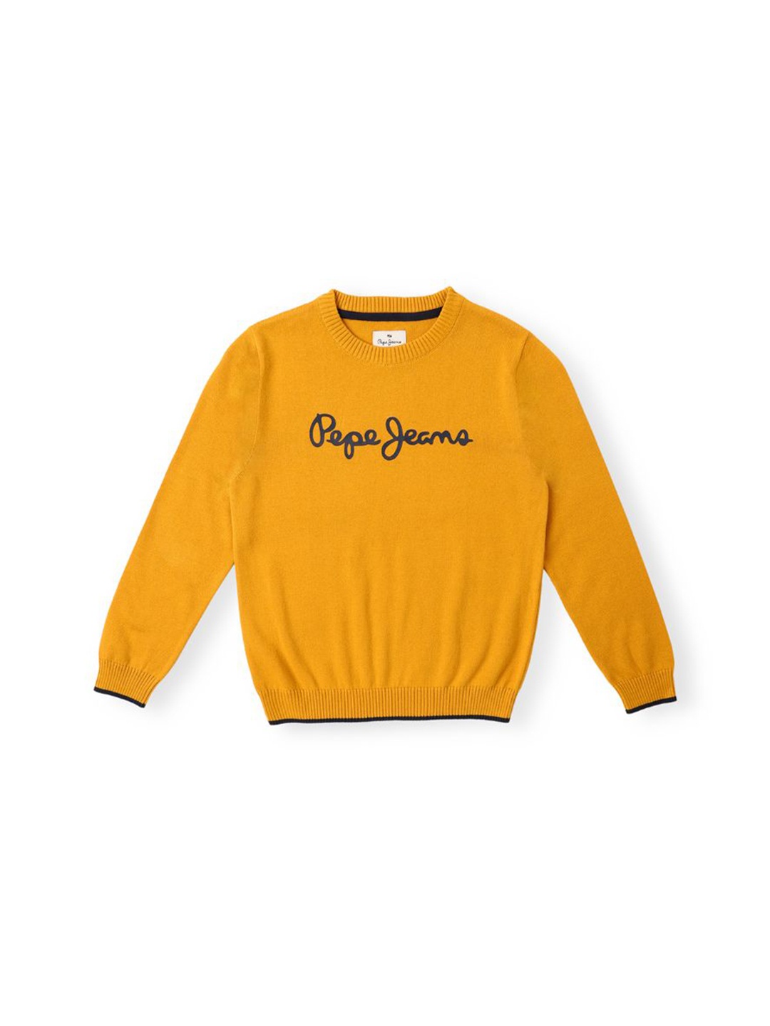 

Pepe Jeans Boys Typography Printed Pure Cotton Sweatshirt, Yellow