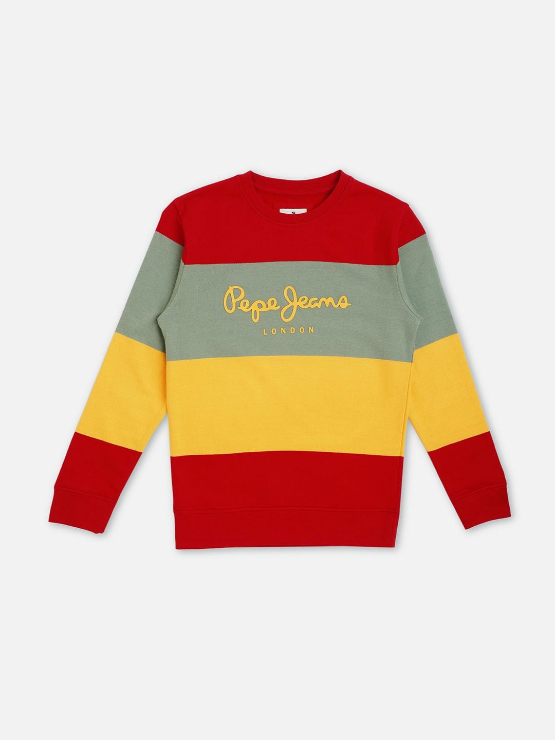 

Pepe Jeans Boys Colourblocked Cotton Sweatshirt, Red