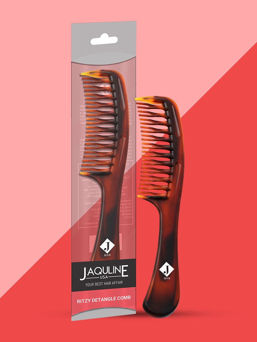 

Jaquline USA Ritzy Detangle Comb, Black