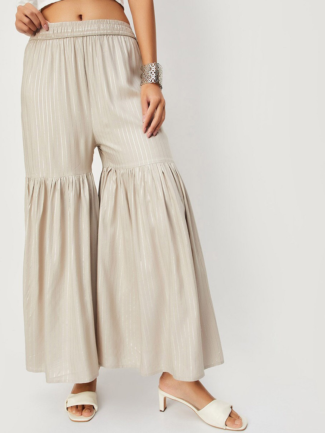 

max Mid-Rise Elasticated Sharara, Grey