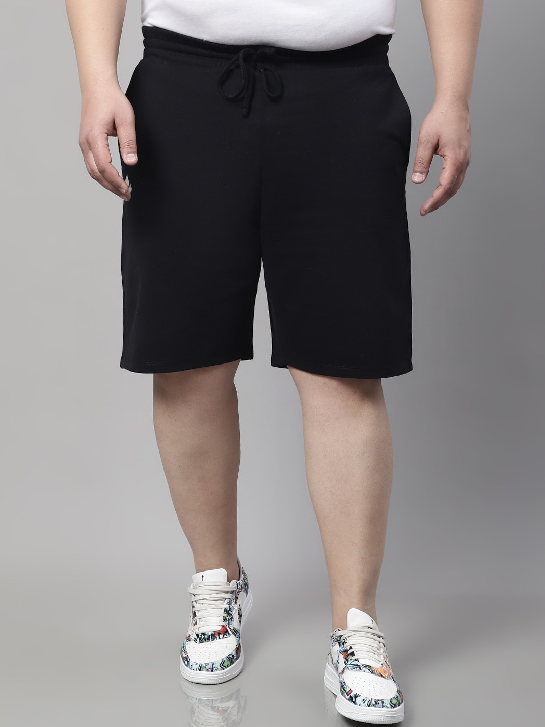 

Rute Men Plus Size Running Cotton Short Shorts, Black