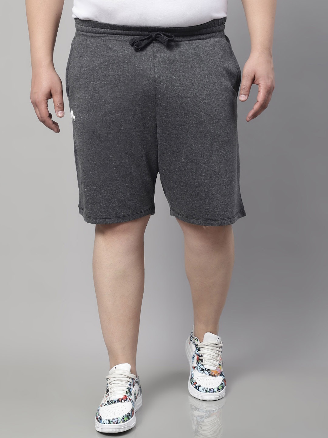 

Rute Men Plus Size Cotton Shorts, Grey