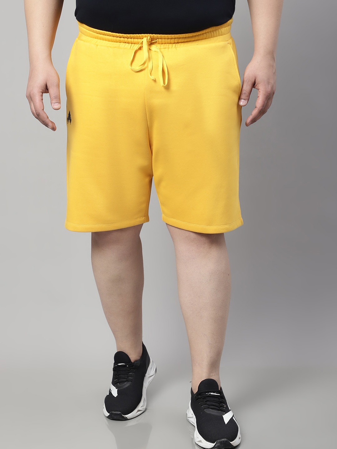 

Rute Men Plus Size Mid Rise Cotton Regular Shorts, Yellow